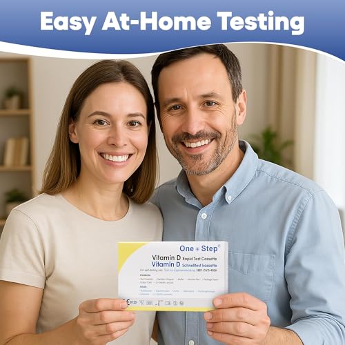 Vitamin D Test Kit - Check for Deficiency & Insufficiency - 1 Vitamin D Testing Kit - Easy Home Testing for Accurate Results