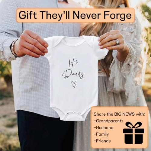 Image of 3 Pcs Pregnancy Announcement for Husband Baby Bodysuit Pregnancy Reveal Card Surprise Announcement Gifts Set