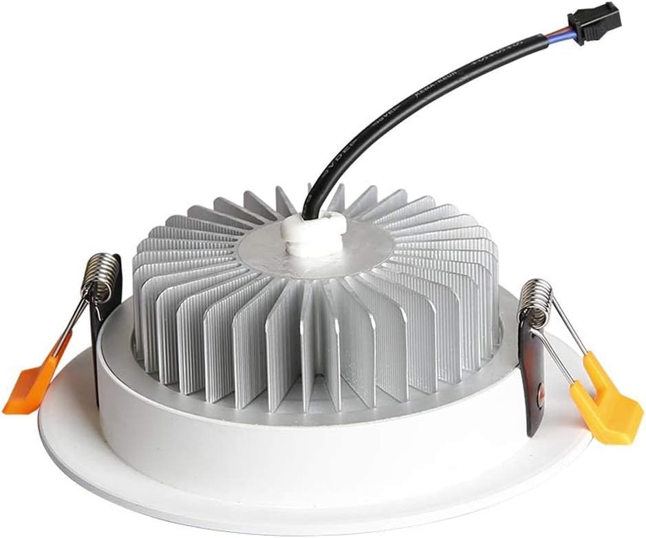 Spotlight，Latest Led Recessed Downlight Anti-Glare High Brightness Panel Ceiling Lights Aluminum Fashion Ceiling Spotlight Floodlight Decorative Fixture Embedded Integrated Restaurant/White