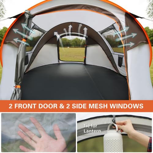 Carpa de Camping Instantánea para 2 Personas, Montaje Automático miniatura 6