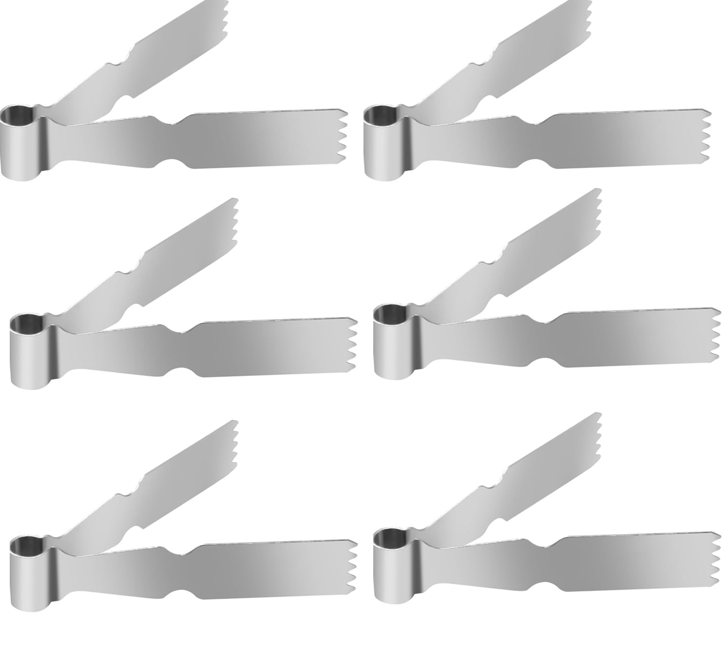 Maommadio Maamoul Tweezers Tongs, Maggash Manqat Pastry Tools Cookie Maker Dough Scraper Press, Stainless Steel Pastry Tongs Baking Crimper Tool (Pack of 6)