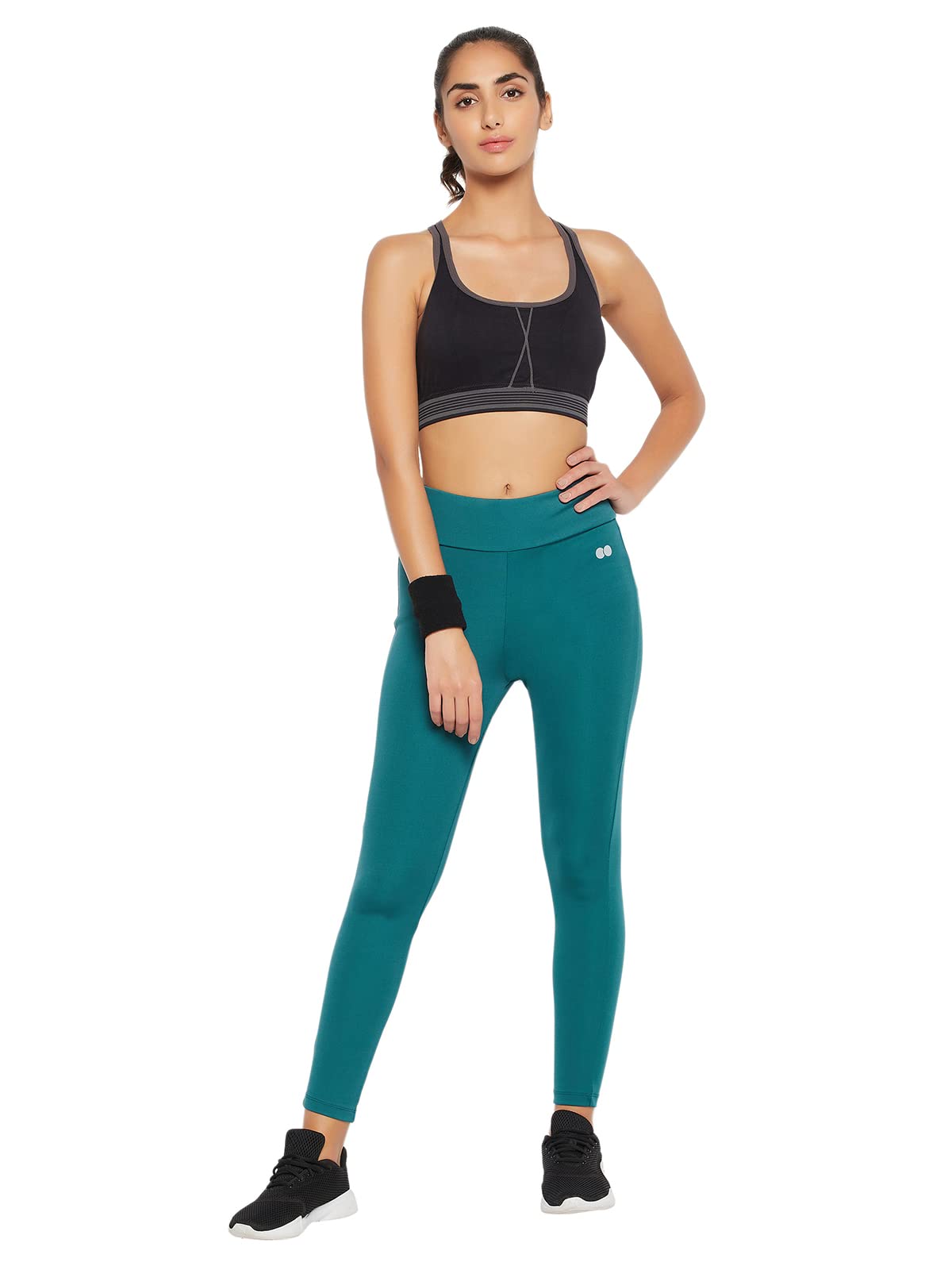Clovia Damskie rajstopy Active z wysokim stanem