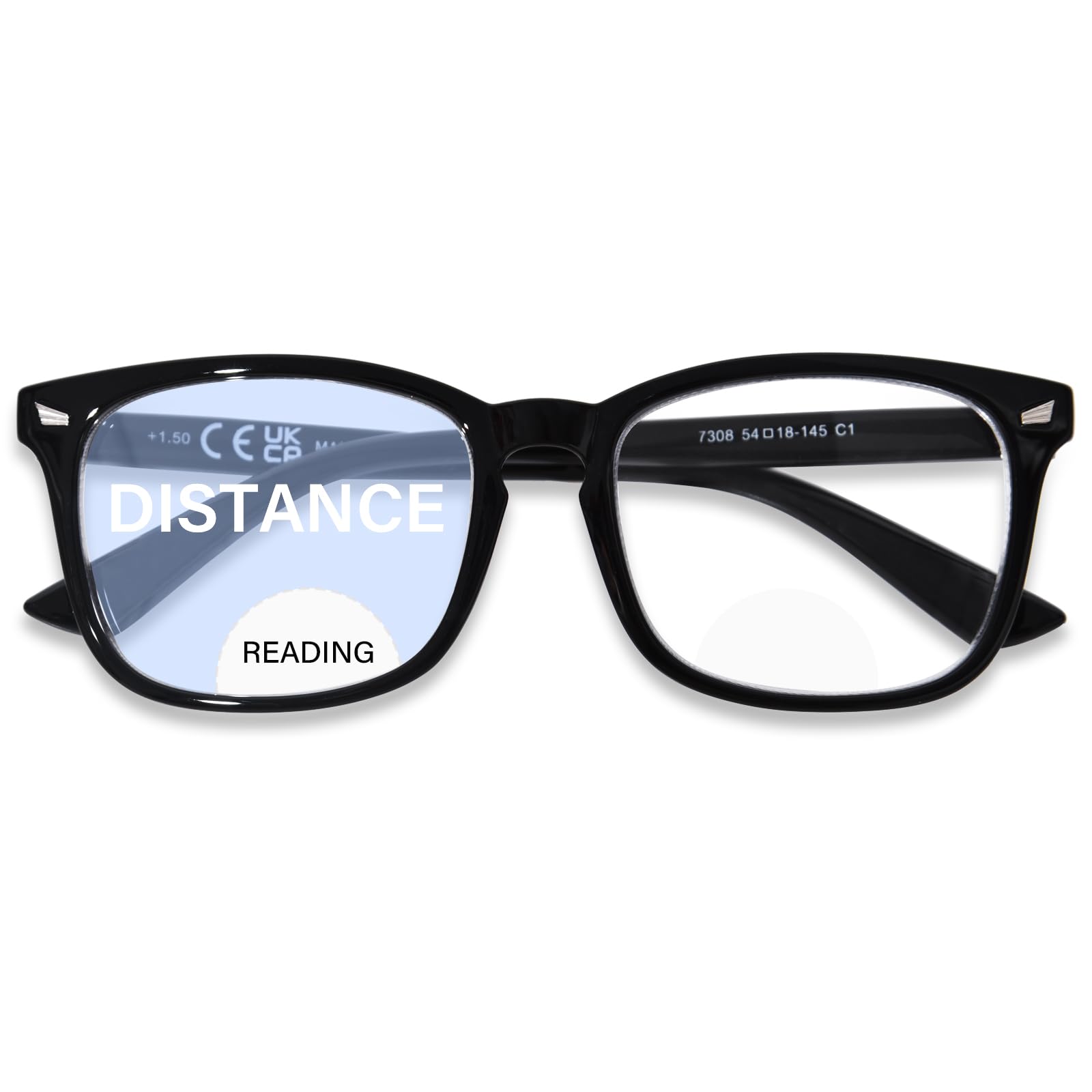 OPTOFENDY Bifocal Reading Glasses for Women Men, Blue Light Blocking Computer Readers with Anti Glare/Eyestrain