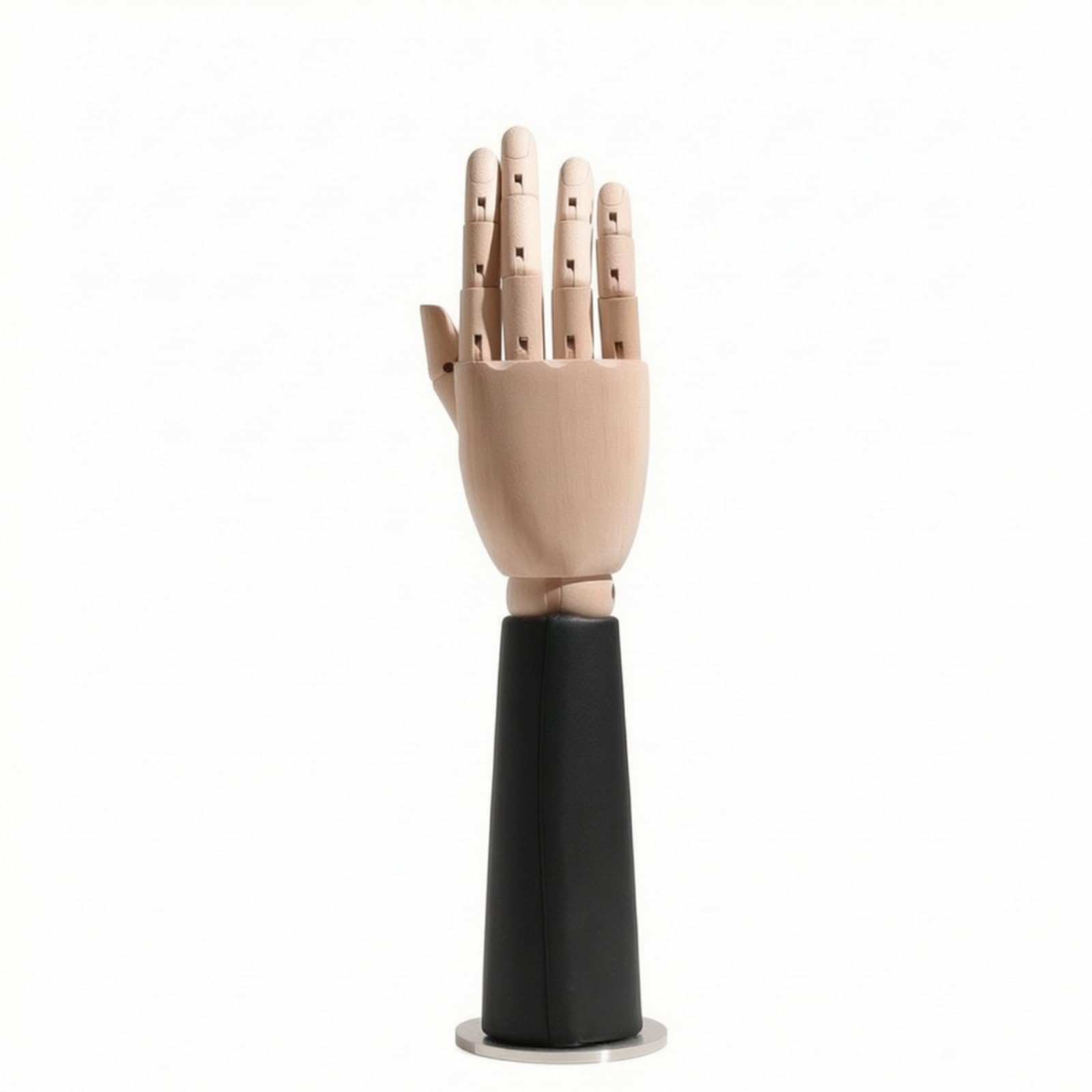 Manichino Mano Articolata Manichino Mano Display Prop Modello Mano Supporto Mano con Dita Mobili Polso 180 Gradi Base , Nero , Modello Mano Destra Lunga In Pelle