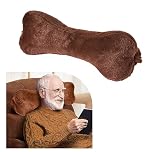 Jiangding Neck Pillow soft Bone shape for sofa Armchair Recliner Couch Office Chair Airplanes Sleeping Travel Great Pain Relief Supportive Neck Head Waist Fixable (Brown-ty)