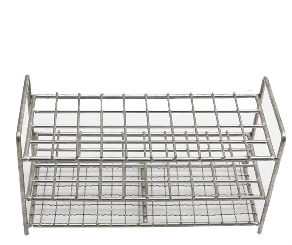 1 Uds. Alambre de acero inoxidable de laboratorio 40 agujeros o 50 agujeros soporte de tubo centrífugo soporte de tubos de ensayo for tubos de diámetro 13/16/17/19/21/26/30/32mm ( Size : 32mm 50holes