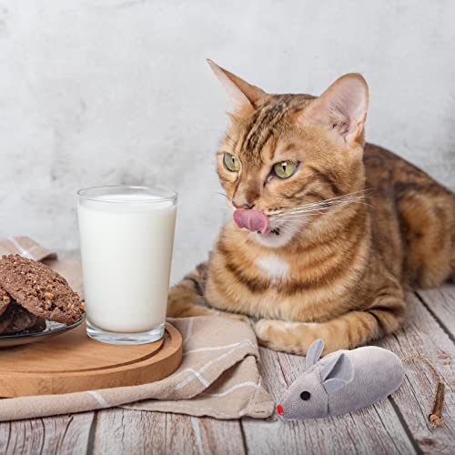 Fabbay 6 Pcs Catnip Toys Mice Silvervine Toys Cat Chew Plush Interactive Toys Cat Mouse Animals Toys For Cats And Kittens Exercise Indoor, 3 Colors #TOP5