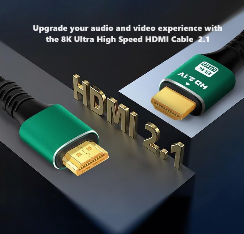Image of ETZIN 8K 10M HDMI Cable 48Gbps Ultra High Speed HDMI Cord, Support 4K@120Hz 8K@60Hz, Dynamic HDR,e-ARC Compatible with Dolby Vision Atmos TV X-box Series X PS5 EPL-1150CC (10M)