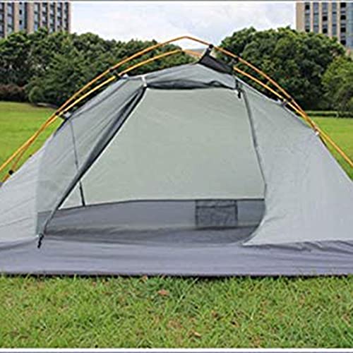 Carpa camping portátil doble capa ultraligera verde miniatura 3
