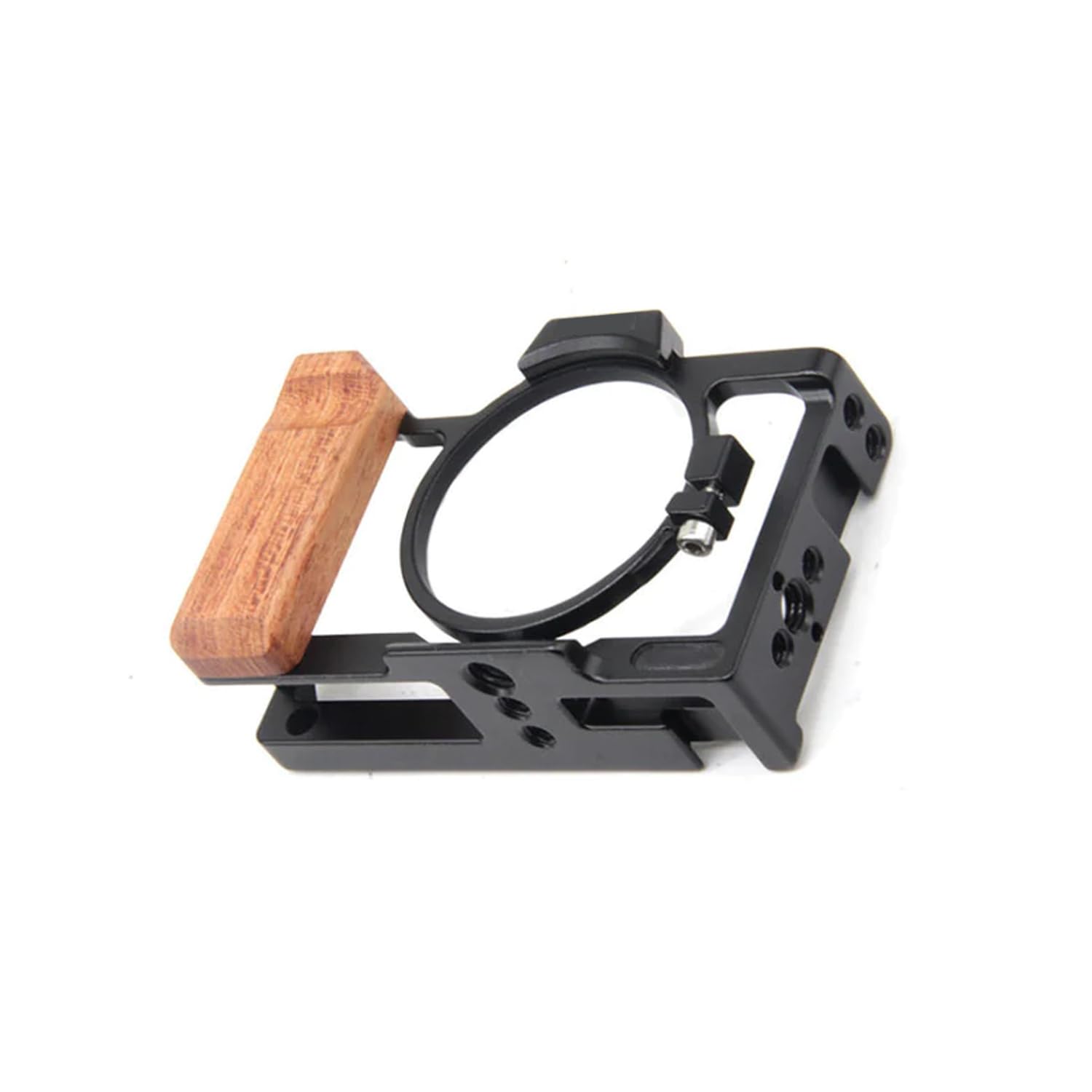 VBESTLIFE Cage De Caméra Pour Sony ZV1 - Boîtier Protection Alliage Aluminium Avec Poignée Bois