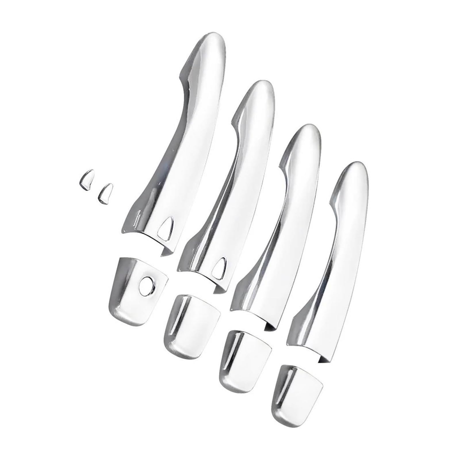 MTVTFECEWG 10Pcs/Set Exterior Door Handle for Nissan for Navara NP300 2017 2018 2019 (Chrome)