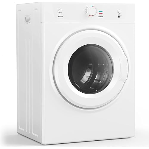 Gleedelish 3.5 Cu.Ft. Clothes Dryer, 1500W Portable Dryer,26.4 LBS Drying Machine with Stainless Steel Drum, Exhaust Pipe for Apartment, Dorm, Home