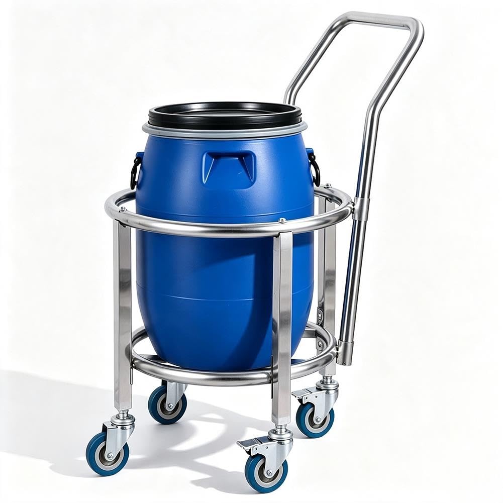 Carretilla con ruedas para cubos de agua, Carro para transportar plantas
