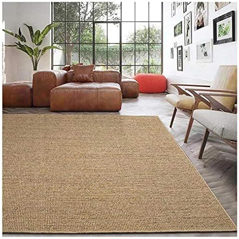 Sisal Area Rugs Modern Bedroom Tatami Balcony Decorate Handmade Natural Jute Runner Rugs Sisal Cat Scratcher Mat Natural Fiber With Solid Border Beige Cover