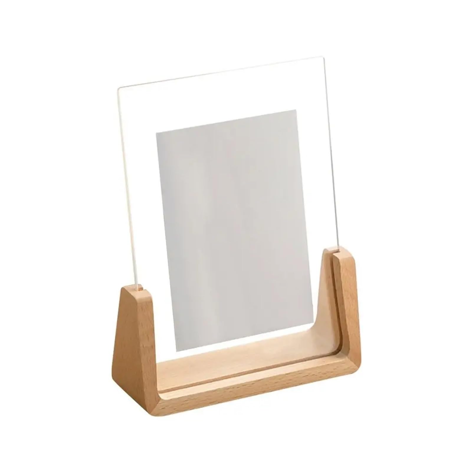 DAJGRHE Photo Frame Creative Photo Frame U Shape Transparent Desktop Wood Wedding Pictures(10.2x15.2cm-1)