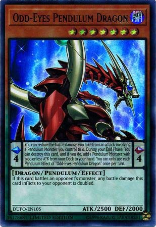 Amazon.com: Yu-Gi-Oh! - Odd-Eyes Pendulum Dragon - DUPO-EN105 - Ultra Rare  - Limited Edition
