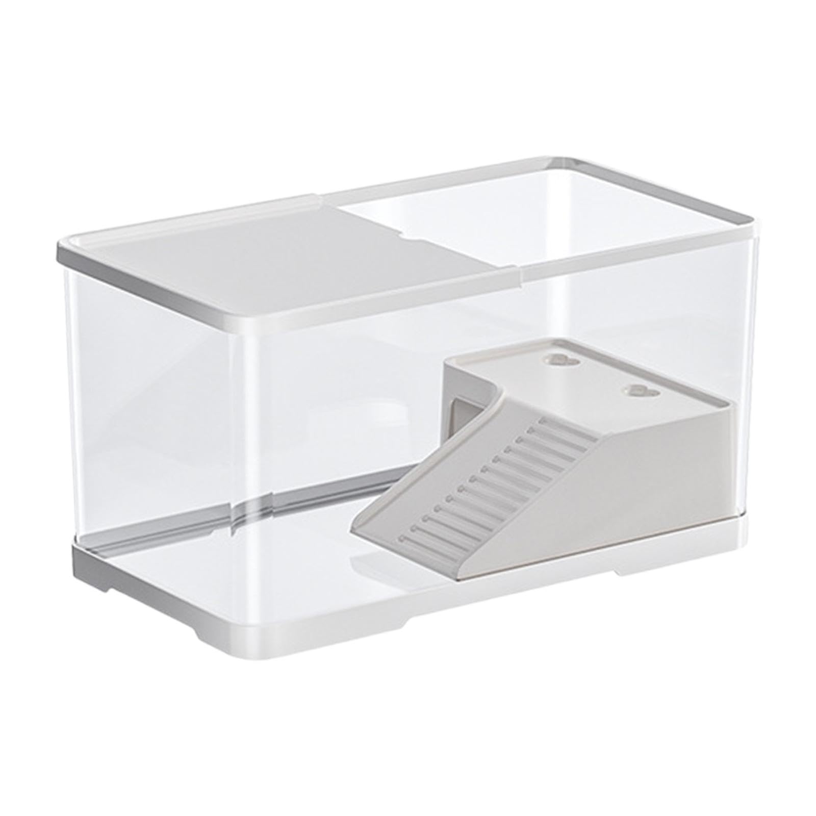Acuario para Tortugas Acuario para Tortugas de Reptiles Caja de Cría de Tortugas Tanque con Área de Nado Alimentación Y Rampa Material Acrílic, m