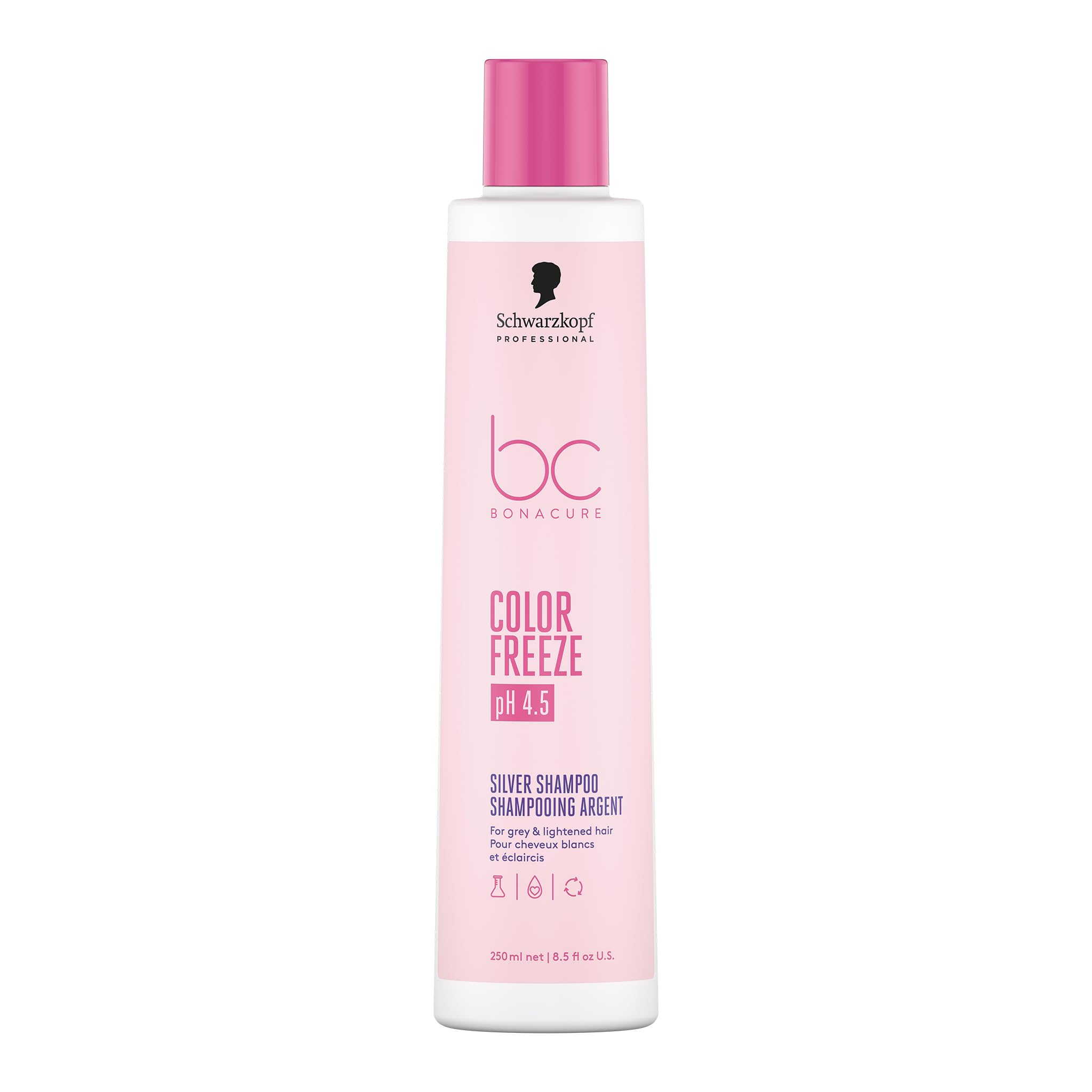 Schwarzkopf Professional Bonacure Color Freeze Silver Shampoo - Champú para Cabello Rubio y Decolorado - Elimina Reflejos Amarillos 250 ml con descuento