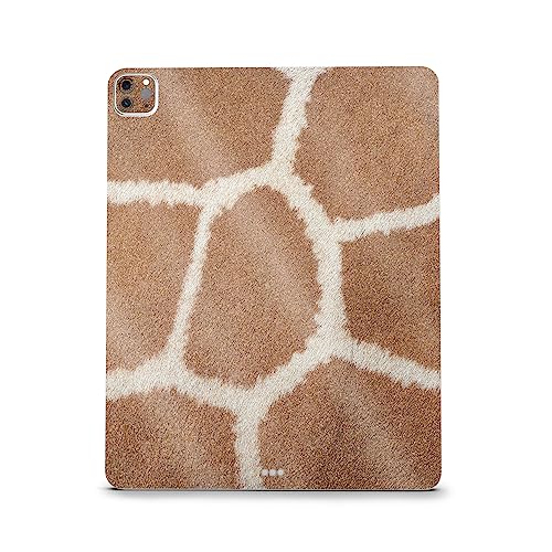 Image of MightySkins Carbon Fiber Skin Compatible with Apple iPad Pro 12.9 inch M2 6th Gen (2022) Full Wrap Kit - Giraffe Print | Protective, Durable Textured Carbon Fiber Finish | Easy to Apply | Made in The USA