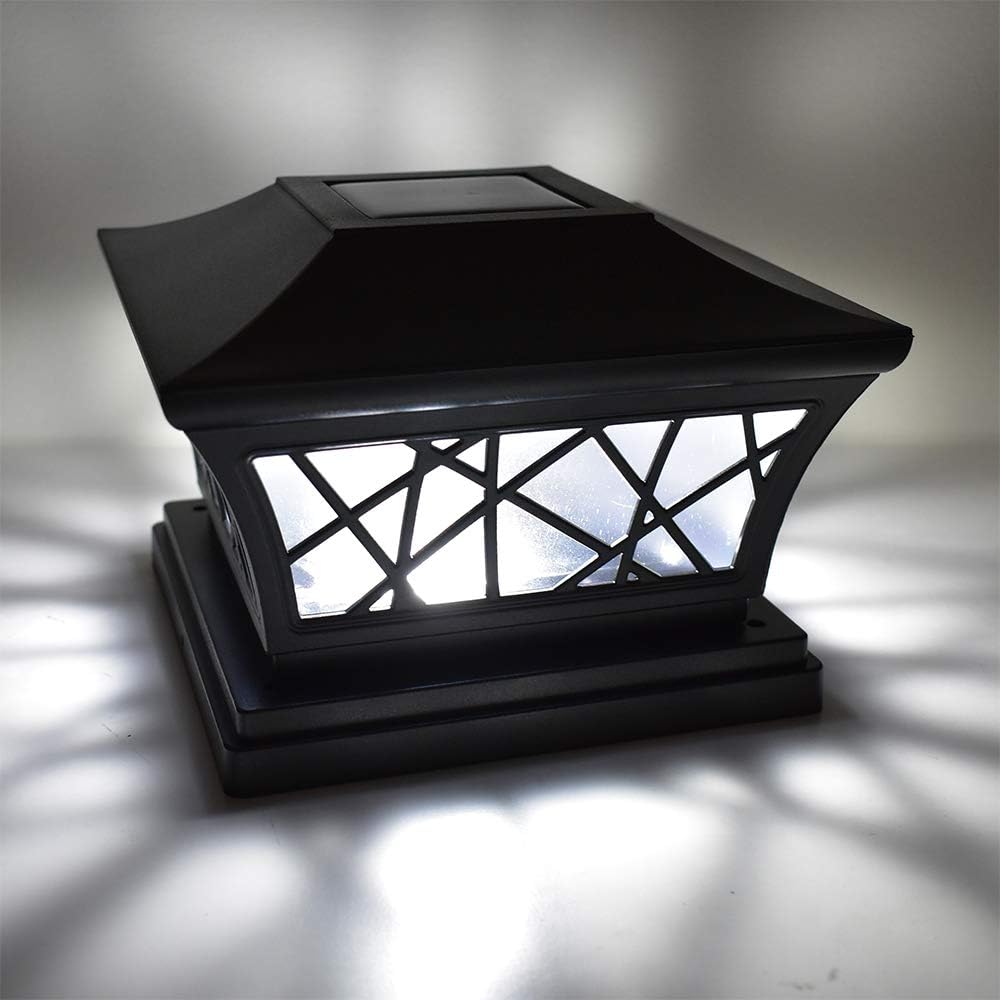 🔥 Flash Sale iGlow 12 Pack Vintage Bronze 6 x 6 Solar Post Light Frosted Lens SMD LED Deck Cap Square Fence Landscape PVC Vinyl Wood