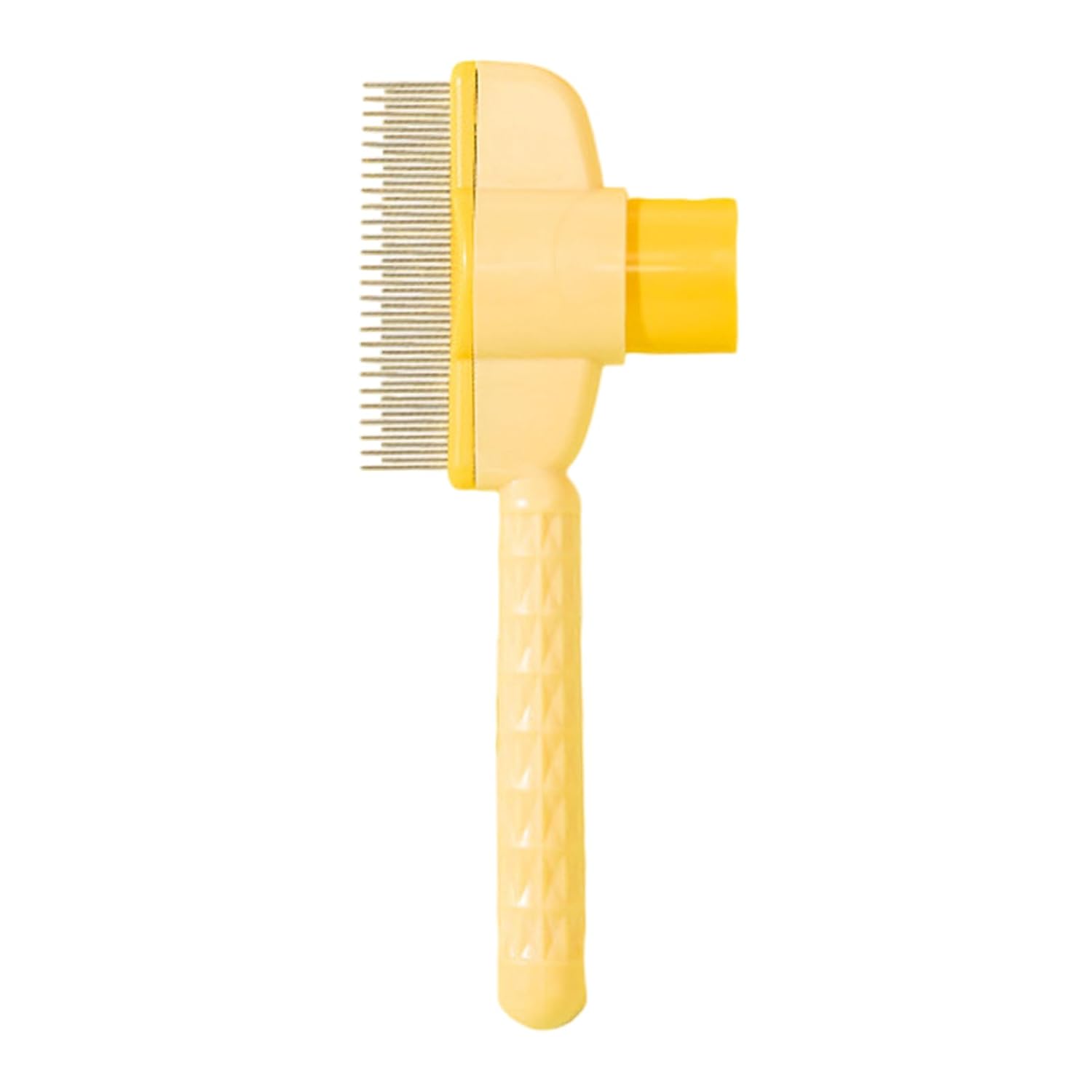 Cat Grooming Brush Rake, Comb, Ergonomic Handle, Click Cleaning Slicker