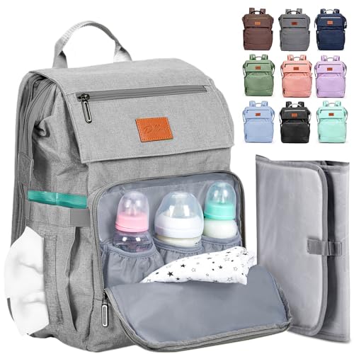 Image of PILLANI Baby Diaper Bag Backpack - Large Bag for Boys & Girls, Waterproof Diaper Backpack - Travel Diaper Bags w/Changing Pad, Baby Registry Search & Shower Gifts - Essentials Must Haves Newborn Stuff