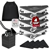 Heavy Duty Furniture Dolly Set with Lifter – 360° Rotating Rollers, Floor Protection, Gloves & Storage Bag – Easy Moving Tool for Home or Office (2650)