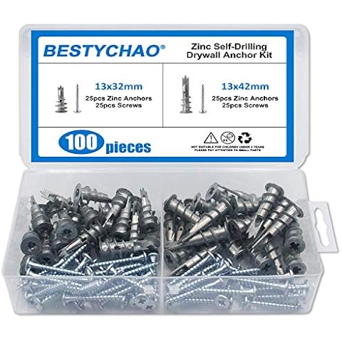 BESTYCHAO Zinc Drywall Anchors Assortment Kit Cover