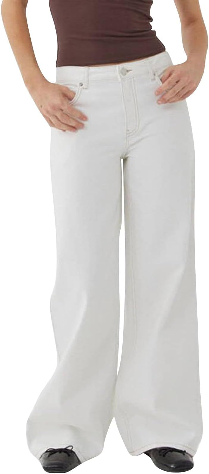 Women's Y2K Baggy Jeans Trendy Low Rise Jeans Casual Straight Leg Jeans Loose Boyfriend Denim Pants Fall Outfits