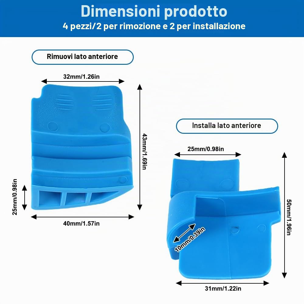 4 Pezzi Strumento di Montaggio e Smontaggio Cinghie Elastiche, Forma di V Strumento di Montaggio Cinghie Elastiche per Auto, Attrezzo per Cinghia Elastica, Adatta per Veicoli, Camion e Furgoni