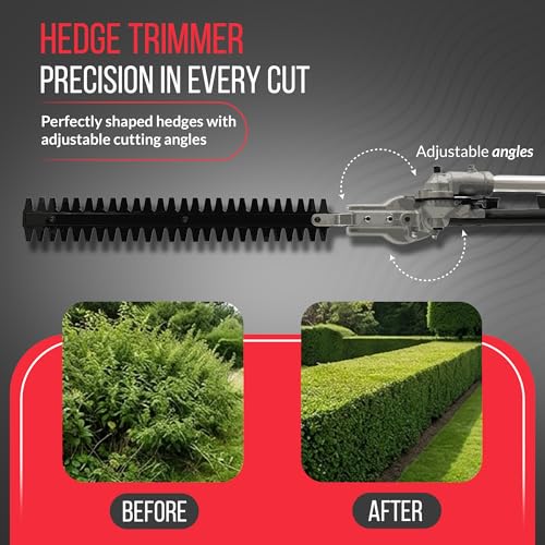 52cc 5 in 1 Multi Function Garden Tool Petrol Strimmer Hedge Cutter Chainsaw Trimmer Pruner & Extension Pole Recoil start - Image 4