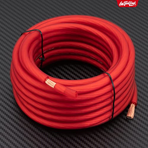 Install Link 8 Gauge Power Or Ground Wire Cable, 20Ft Red + 20Ft Black, Cca #TOP7