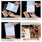newnewshow 5"x7" Acrylic Sign Holder with Wood Base Wood Sign Holder Vertical or Slant Back Display for Store Office (5x7 L/T) - Image 4