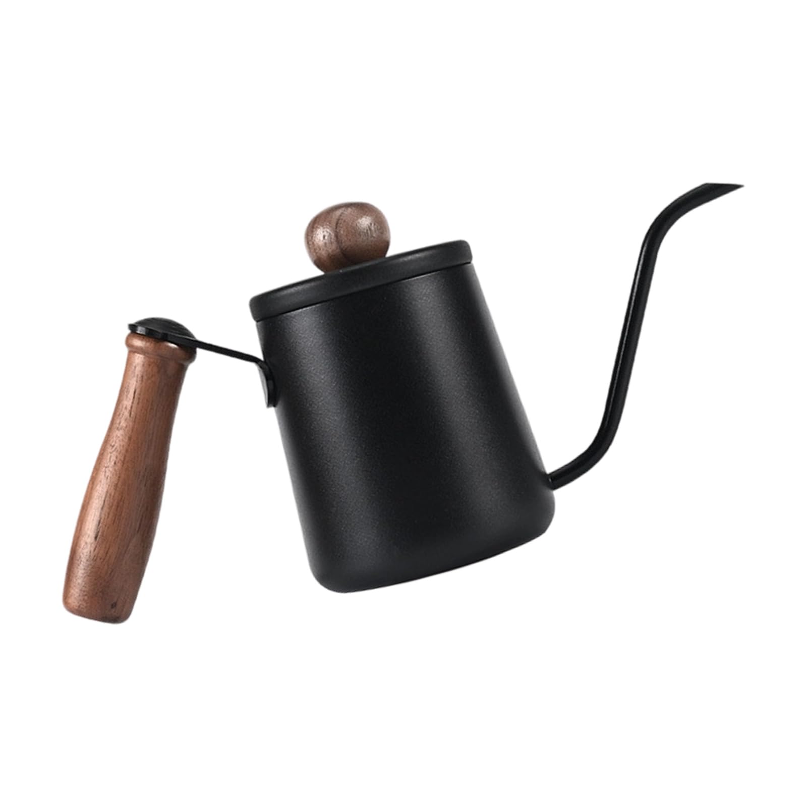 ZEPFJHE Stainless Steel Coffee Maker with Ergonomic Wooden Grip 350ml Ideal Home Use Rustless Coffee Coffeepot