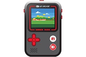 Gamer Mini Classic-Red: Miniature Retro Gaming System with 160 Preloaded Games