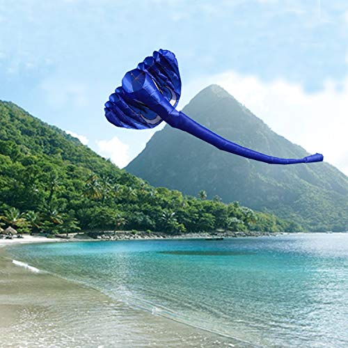IMAGE 3D Kite Large Blue Elephant Breeze Beach Kites with Huge Frameless Soft Parafoil Giant,Great for Outdoor Games and Activities and Great Gift for Adult - Thumbnail 5