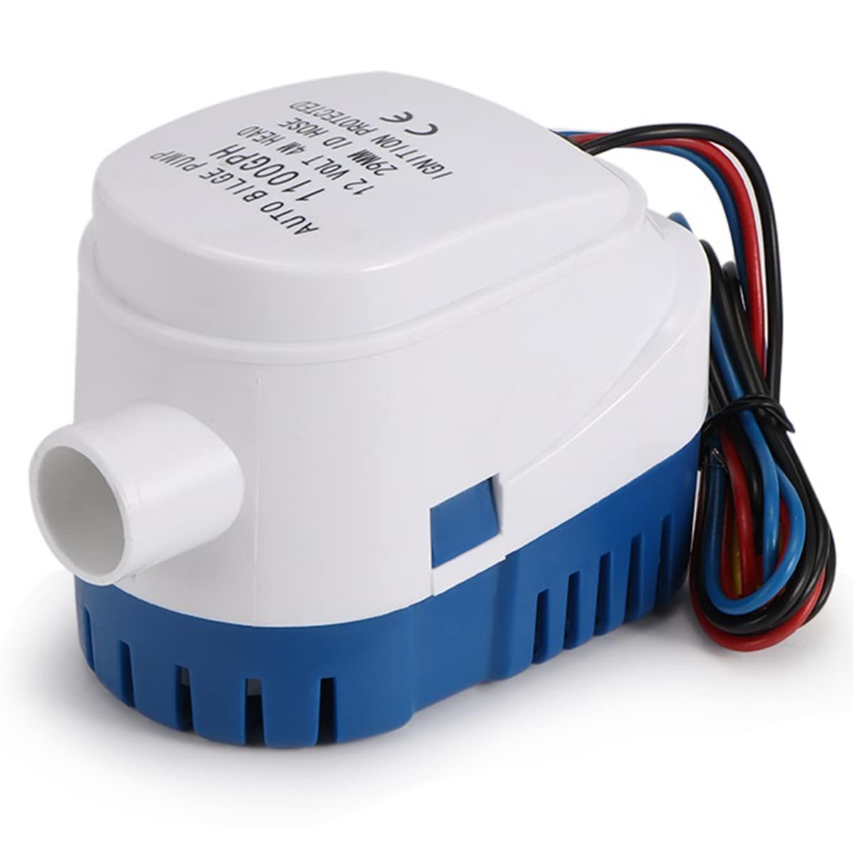 Pompa sommergibile per pozzetto Pompa di sentina 12V 1100GPH Pompa acqua marina automatica for barche con interruttore a galleggiante Pompa sommergibile for barche a motore Idrovolante Pompa di trasfe