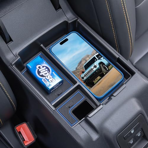 Image of TOPINSTALL Upgraded Blue Console Tray for 2025 2026 Ford Bronco 4 Doors