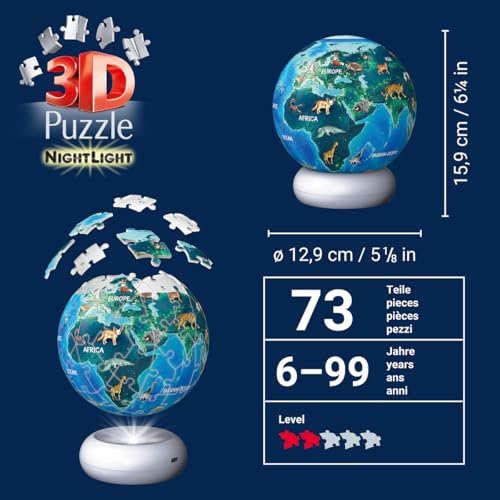 Puzzle 3D Ball 72 pièces Illuminé : La Ravensburger France - vue 6
