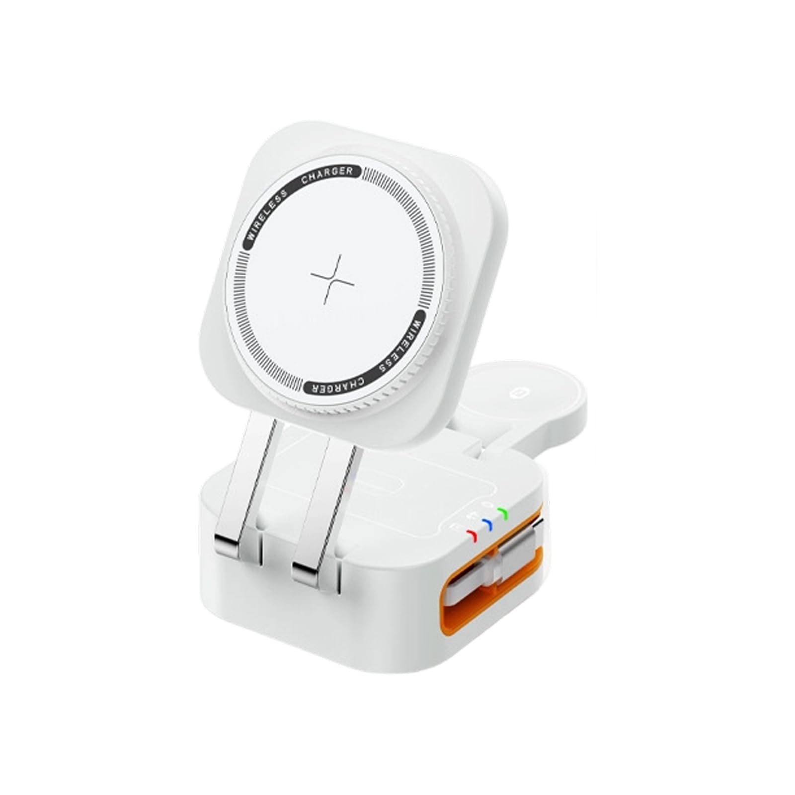 Chargeurs de Smartphone sans Fil magnétiques compacts Chargeurs Rapides 15 W avec câble rétractable pour Montre de téléphone et écouteurs Appareil sans Fil Rapide