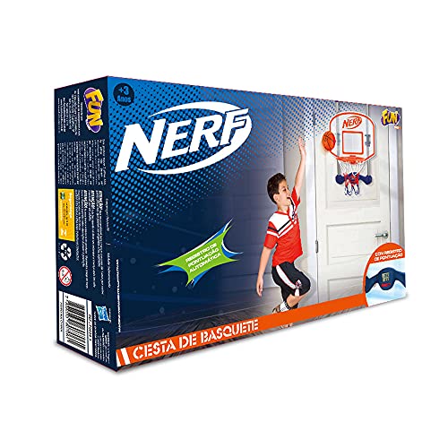fun Nerf - Cesta de Basquete C/Contador Eletrônico, Multicor