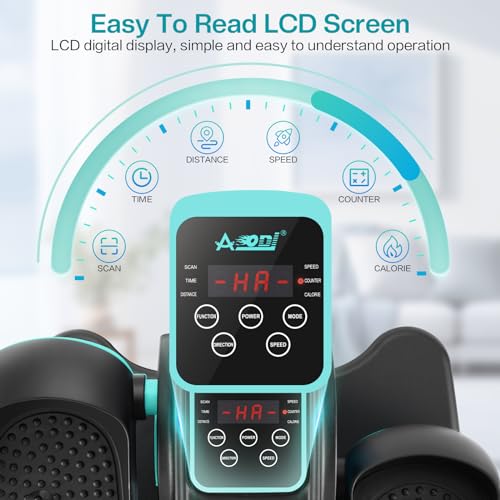 AODI Under Desk Elliptical Machine, Ellipse Leg Exerciser for Seniors Adults, Adjustable Speeds Elliptical Trainer with Remote Control, Quiet & Portable Mini Seated Pedal Exerciser for Home Office Use - Thumbnail 3