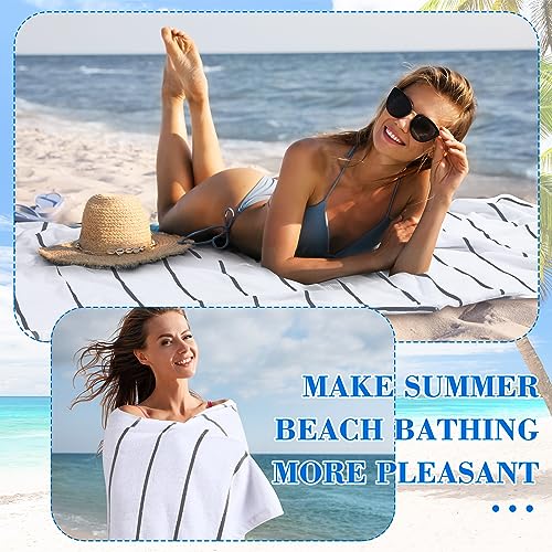 Redbaker REDBAKER-CHAIR COVERS-16 4 Pack Pool Chair Covers Towel Chaise Lounge Cushion Cover With Top And Side Pockets Cotton Oversized Beach Chair Towels thumb #6