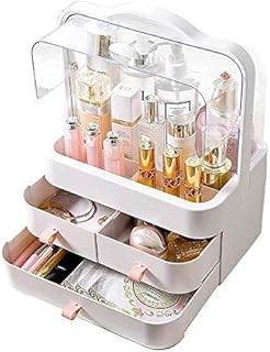 Kertou Cosmetic Makeup Organisers Transparent ABS Display Box 3 Drawers Fits Lipsticks,Makeup Brushes, Perfume
