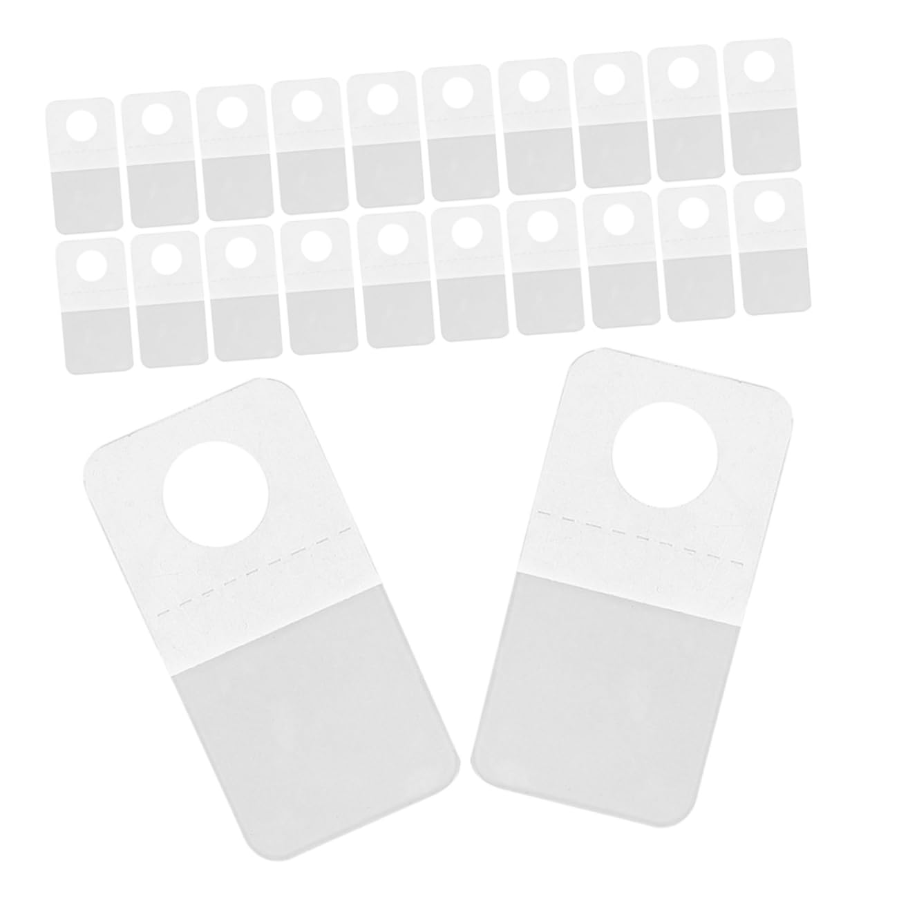 Mikikit Self Adhesive Plastic Hooks Airplane Hole Hang Tags 300pcs Pack Versatile Hanging Sturdy Duty