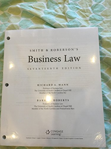 Smith & Roberson's Business Law, Loose-Leaf Ver... 1337094595 Book Cover