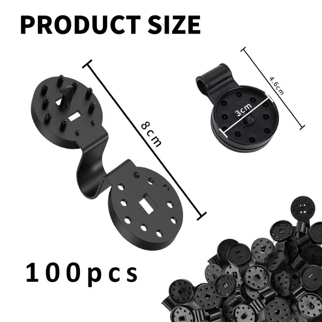 100PCS Clip di Fissaggio per Rete Parasole, Shade Cloth Plastic Clips, in Plastica per Panno Protettivo, per Rete Ombreggiante, Speciale con Occhiello