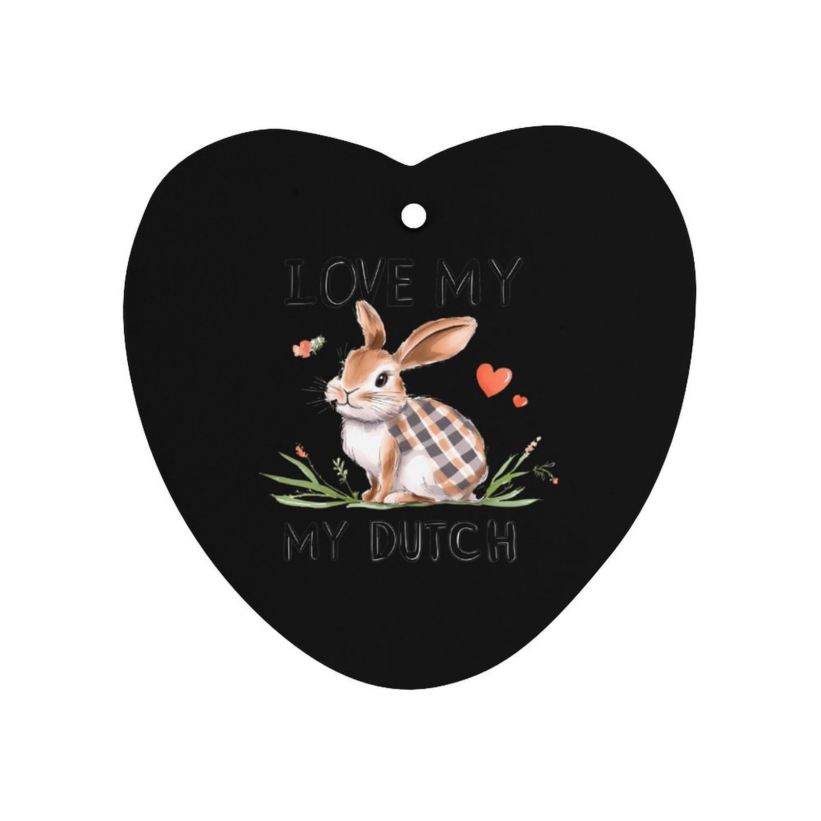 I Love My Dutch Car Air Freshener Hanging Aromatherapy Tablets for Car Accessories Love form