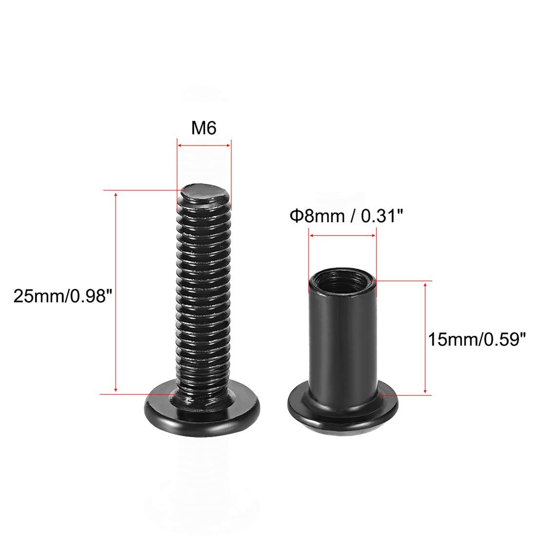 Dado SECCARO M6, Acciaio Inox V2A VA A2, DIN 934 / ISO 4032 - 3