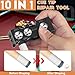 Kmise Cue Tip Replacement Tool Set - Portable Billiard Cue Tip Shaper, Multifunctional Aluminum Alloy Pool Cue Tip Repair Tool, Complete Accessories (Black (Wipe Towel))